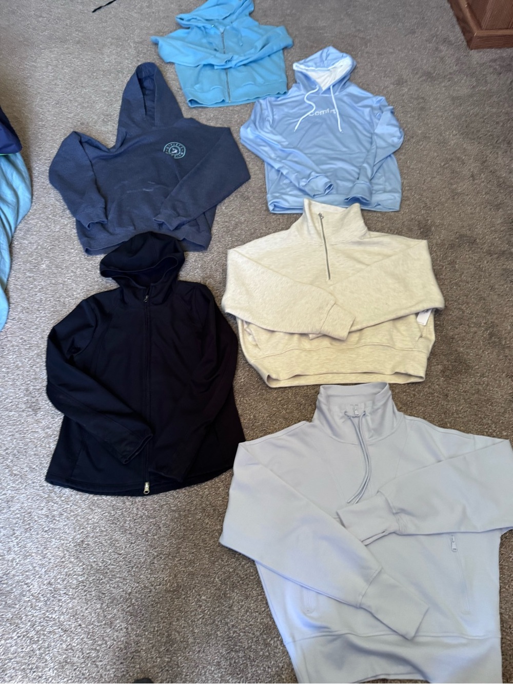 Old Navy Light Blue Active Zip Hoodie